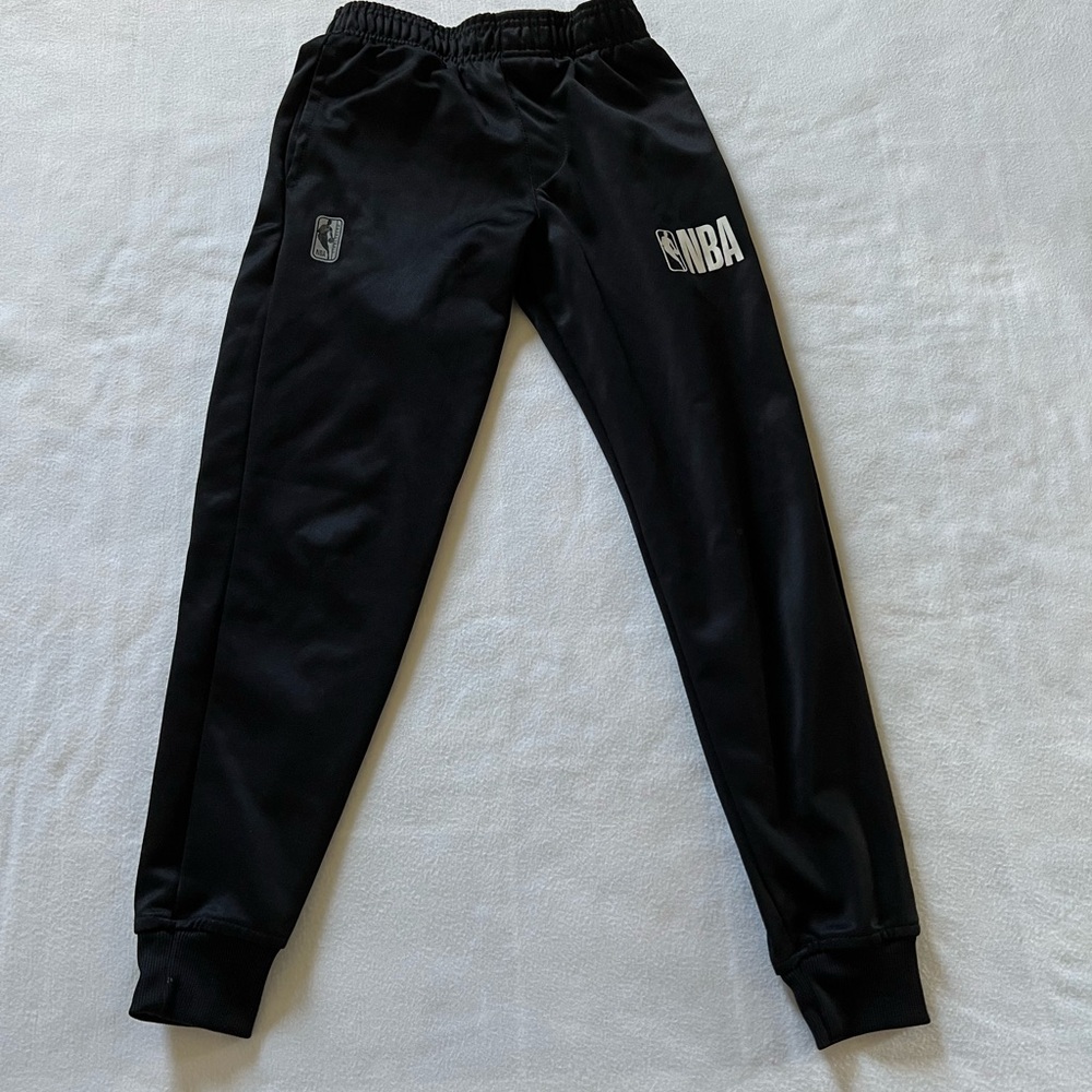 NBA Black Kids Athletic Joggers with Logo